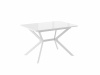 Стол CRYSTAL-120, 80х120/160 (ст. белый оптивайт/белый)