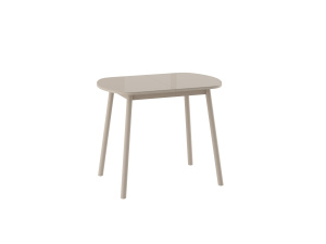 Стол ROUND-94 со стеклом капучино капучино слож