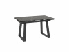 Стол ALTEZA-140, 85х140/200 (камень серый - compakt cer/черный)