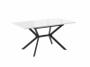 Стол CRYSTAL-120 со стеклом белый оптивайт черный разлож