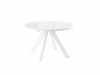Стол RONDO-120, d120/160 (ст.белый оптивайт/белый)