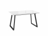 Стол LOFT-140, 85х140/180 (ст.белый оптивайт/черный)